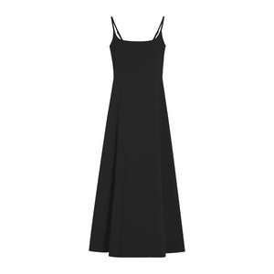 
NEVA HU padded knitted dress women's slim suspender skirt summer new versatile a-line long skirt