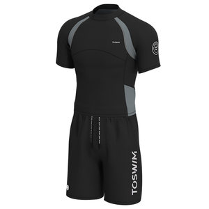 TOSWIM Men's Swimsuit Short Sleeve Shorts Beach Swimming Trunk Set Awkward Seaside Sunscreen Diving Surf Suit