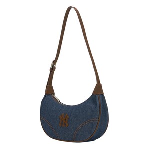 
MLB official KARINA same style underarm bag women's bag 2025 new adjustable retro denim shoulder bag BQMV3