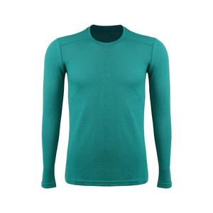 
Gray shell merino wool quick-drying long-sleeved T-shirt men's base layer outdoor thickened autumn and winter top thermal underwear