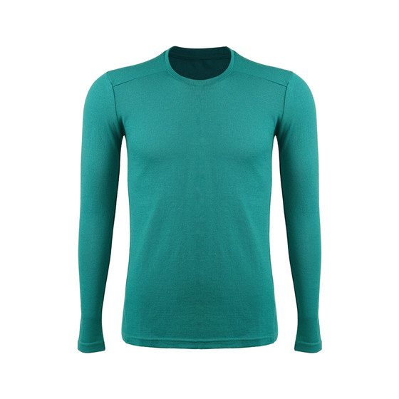 
Gray shell merino wool quick-drying long-sleeved T-shirt men's base layer outdoor thickened autumn and winter top thermal underwear