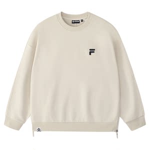 
FILA FUSION Fila Fashion Brand Couple Sports Round Neck Sweatshirt Men's Autumn Fleece Warm Casual Tops Women
