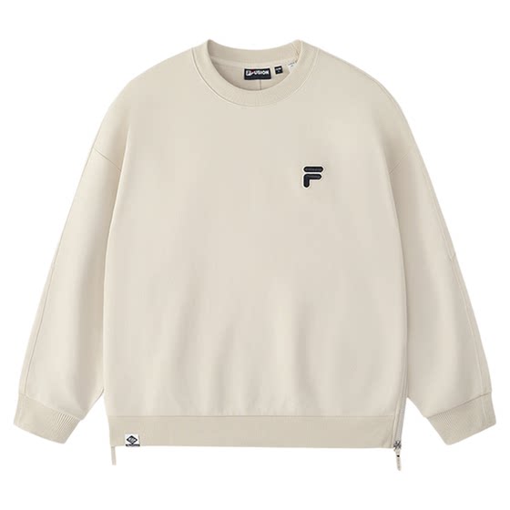 
FILA FUSION Fila Fashion Brand Couple Sports Round Neck Sweatshirt Men's Autumn Fleece Warm Casual Tops Women