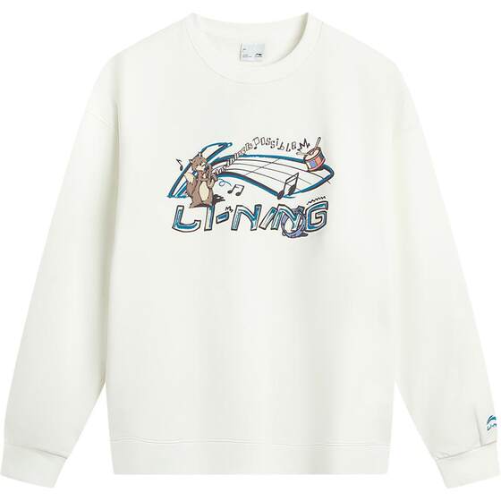 Li Ning Sweater Women's 2025 Winter New Round Neck Long Sleeve Top Plus Velvet Warm Pullover Sportswear Women's Clothing