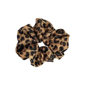 
European and American versatile millennial hot girl leopard print large intestine haircut women