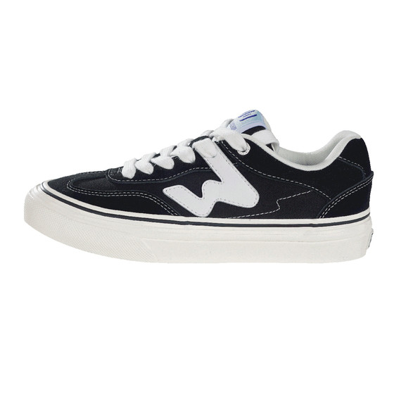 
Stubborn official classic black and white fur canvas W series spliced ​​retro men's and women's national trend of moral training skateboard shoes