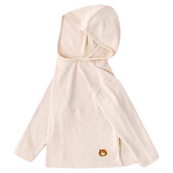 
Dudu baby hooded T-shirt spring children's tops girls long-sleeved bottoming shirts boys spring and autumn new inner wear