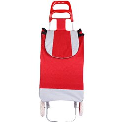 Stainless steel folding trolley for grocery shopping