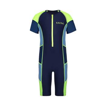 BE Fan De'an children's half-sleeved one-piece swimsuit boy's swimming sun protection anti-chlorine hot spring resort swimsuit
