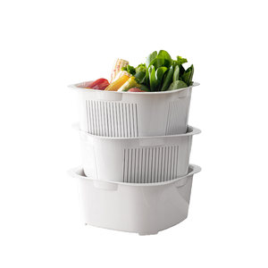 Frost Mountain Vegetable Basin Drain Basin Household Kitchen Multi-layer Fruit Washing Water can be stacked with Vegetable Basket Dishwasher is available
