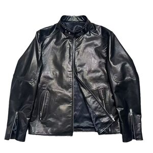 
Spring and Autumn Fashion New 100% Top Layer Goat Leather Leather Clothes Middle-aged and Young Stand Collar Leather Jacket Men's Jacket