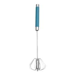 Semi-automatic egg beater stainless steel butter whisk manual