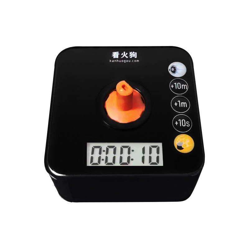 Fire Table Timer Fire Dog Automatic Stove Shut-Off Timer - Anti-Dry Burn & Pot Alarm