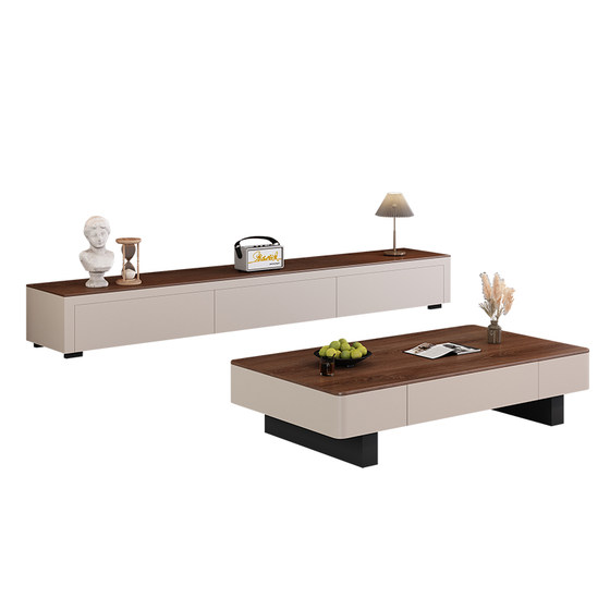 Government subsidies Nordic solid wood coffee table living room home modern simple TV cabinet 2026 new coffee table small apartment