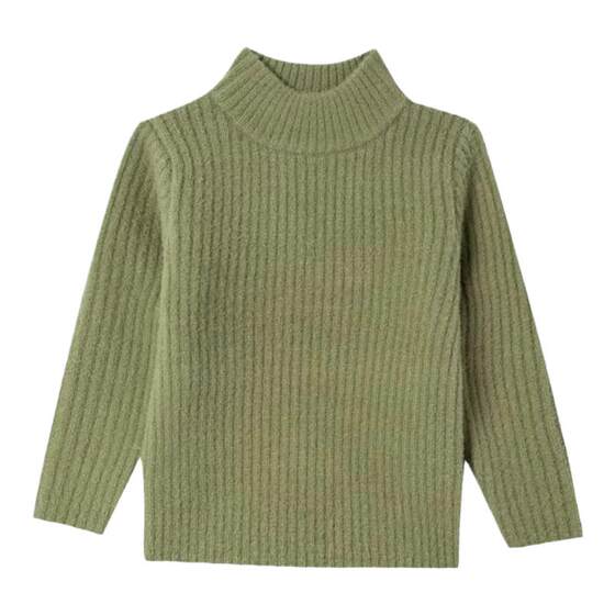 
One-piece velvet children's clothing children's sweater winter girls' velvet thickened inner bottoming shirt half turtleneck boy's sweater