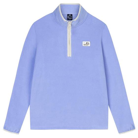 
361 sports sweatshirt for women 2025 autumn and winter new half-cardigan polar fleece sweatshirt for women with velvet jacket lining for men