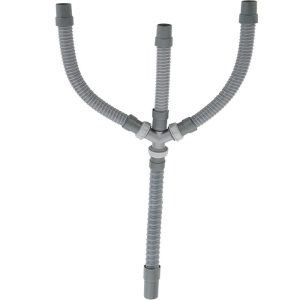 
Three sink four-way drain pipe kitchen stainless steel three-continuous pool drainer dishwasher wash basin drain pipe accessories