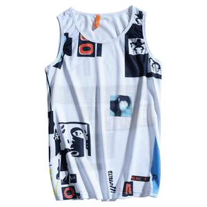 Sports vest men dry sweat absorption basketball sleeveless loose top, running, ice -breathable T -shirt fitness training