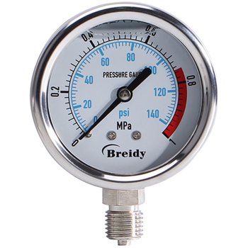 Yn60 stainless steel shock-resistant radial multi-range pressure gauge