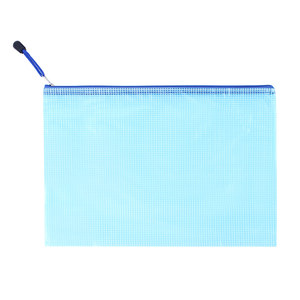 
A4 file bag transparent information student test paper bag information portfolio bag grid zipper bag office supplies waterproof thick