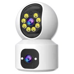 Recharge-free dual-lens camera wifi home monitoring without network 4G free traffic 360-degree mobile phone remote