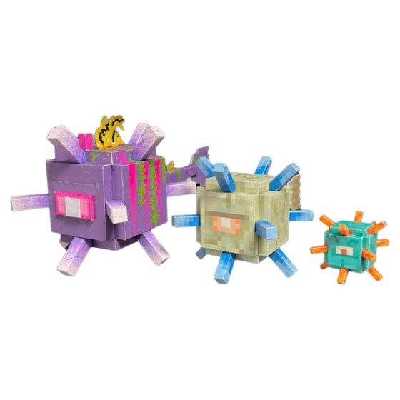 
Minecraft Dungeon Ancient Ancient Guardian Frost Redstone Behemoth Handmade DIY Paper Model Toy Gift