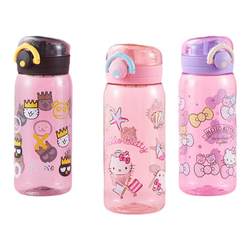 Hello Kitty Children's Summer Plastic Cup KT Cat Carrying Strap