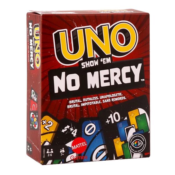 
Authentic UNO Cards Uno UNO No Mercy Plastic Waterproof Game Card Uno mercilessly playing cards