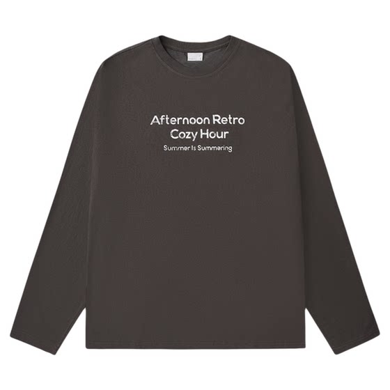 
roaringwild a arch roaring beast letter print men's bottoming shirt couple style long-sleeved T-shirt