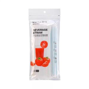
Camellia genuine disposable straws food grade infants, children and pregnant women independent packaging 50 plastic straws soft straws