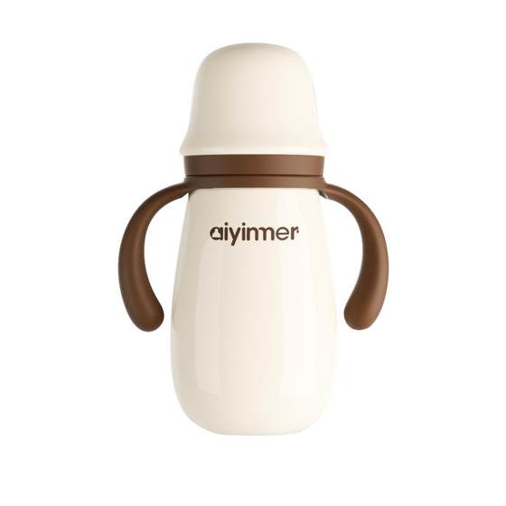 Infant insulation cup Children's straws Learn to drink Xiaoyue Babies Duck Both Duck Both Cup Drinking Water Cup Lap Bottle Bottle
