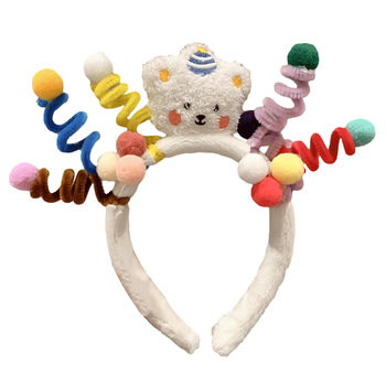 
Cute and Funny Bear Birthday Photo Twist Stick Headband