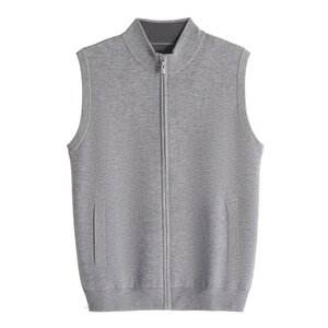 
Mind Bridge wool layered zippered stand-up collar cardigan vest wool vest men's vest knit sweater