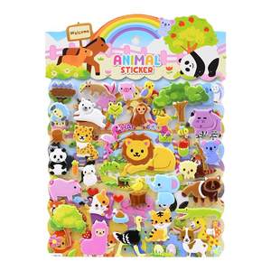 
Cute animal pattern three-dimensional 3D bubble stickers panda tiger elephant children boys girls baby stickers