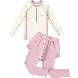 
Children's swimsuits for girls, middle and older children 2026 new girls swimming junior high school students sun protection quick-drying split long-sleeved trousers