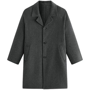 
[Same style in shopping mall] PEACEBIRD Men's Woolen Coat 25 Winter New Style Textured Sheep Wool B1AAF440M@