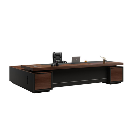 The boss table walnut table desk simple and modern large class president's supervisor desk office
