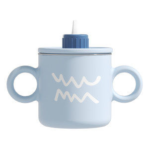 
Children's water cup milk cup 316L stainless steel open mouth baby household 2 to 3 years old rice cereal cup with straw