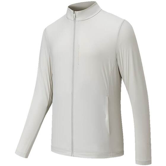 
ANTA Stand Collar Knitted Sports Jacket Men's 2026 Summer Thin Ice Skin Breathable Business Executive Jacket Top