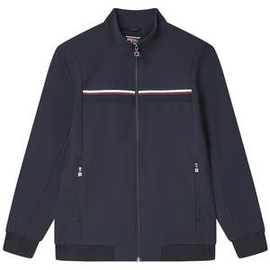 
FILA official men's knitted long-sleeved jacket 2024 spring new casual business stand-up collar top jacket