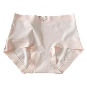 Underwear female pure cotton antibacterial crotch new mid -waist breathable girl cool girl cool feel large size fat mm ice silk women's briefs
