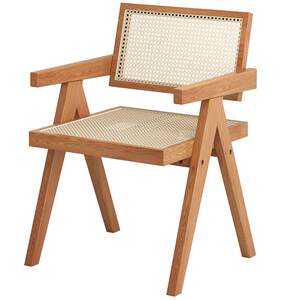 
Sanmeng Solid Wood Dining Chair Chandigarh Chair Home Dining Table Chair Leisure Backrest Chair Medium Style Dining Chair Rattan Chair