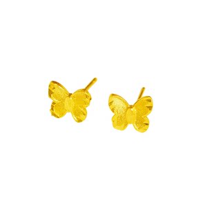 
New versatile copper alloy butterfly earrings, fashionable and simple popular jewelry, women's earrings, imitation pearl earrings