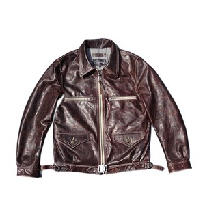 
Batik light-made old horse leather genuine leather jacket men's upgraded version quick plug buckle Hartmann German flight jacket collar