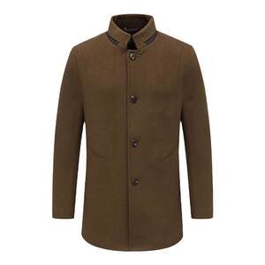 
KL142 Kai LAI season off code clearance winter men's fashion business casual camel stand collar woolen coat