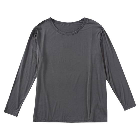 
Men's round neck bottoming shirt thin autumn coat plus fat large size young, middle-aged and elderly modal long-sleeved T-shirt spring, autumn and summer