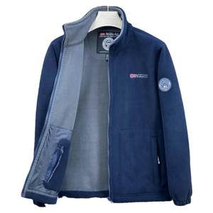 
Velvet and thickened Norwegian outdoor warm and cold-resistant stand-up collar jacket, double-layer velvet cotton-padded jacket, men's and women's jacket