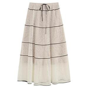 
Qiu Yingying 'Champs Elysées' layered patchwork lace gauze high-waisted skirt