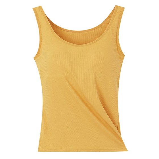 Thin women's chest pad vest without wear bra cup integrated ringless yoga base and strap lingerie
