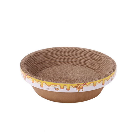 Cat grabbing the oval circular cat nest cat's claw board nest does not drop crumbs and corrugated paper cat grabbing cat toys to buy one free
